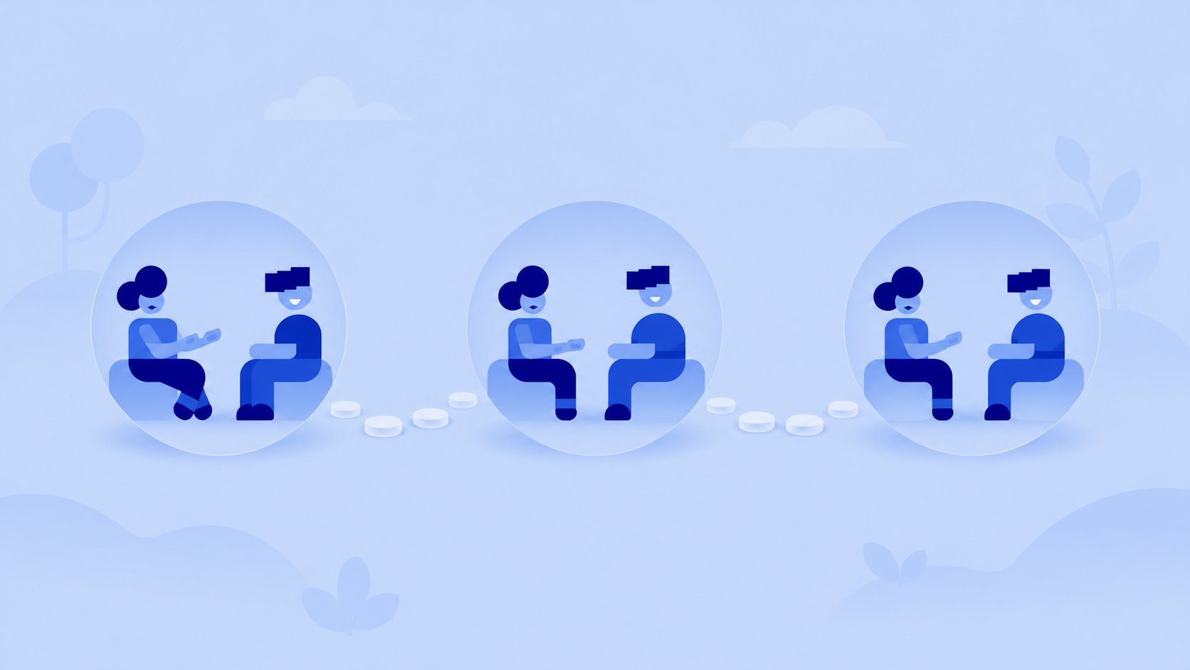 Gentle support between individual sessions