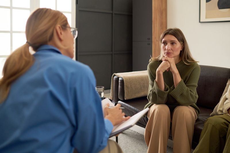 A psychologist in a session with a client